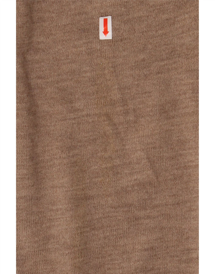 VINTAGE Mens V-Neck Jumper Sweater Small Beige Wool Vintage Vintage and Second-Hand Vintage from Messina Hembry 