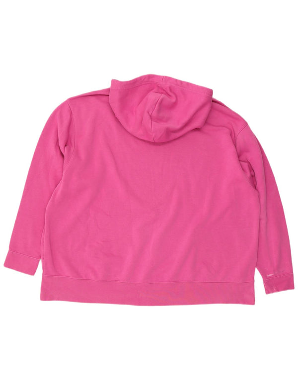 Nike Pull à capuche surdimensionné pour femme UK 20 2XL Rose Coton