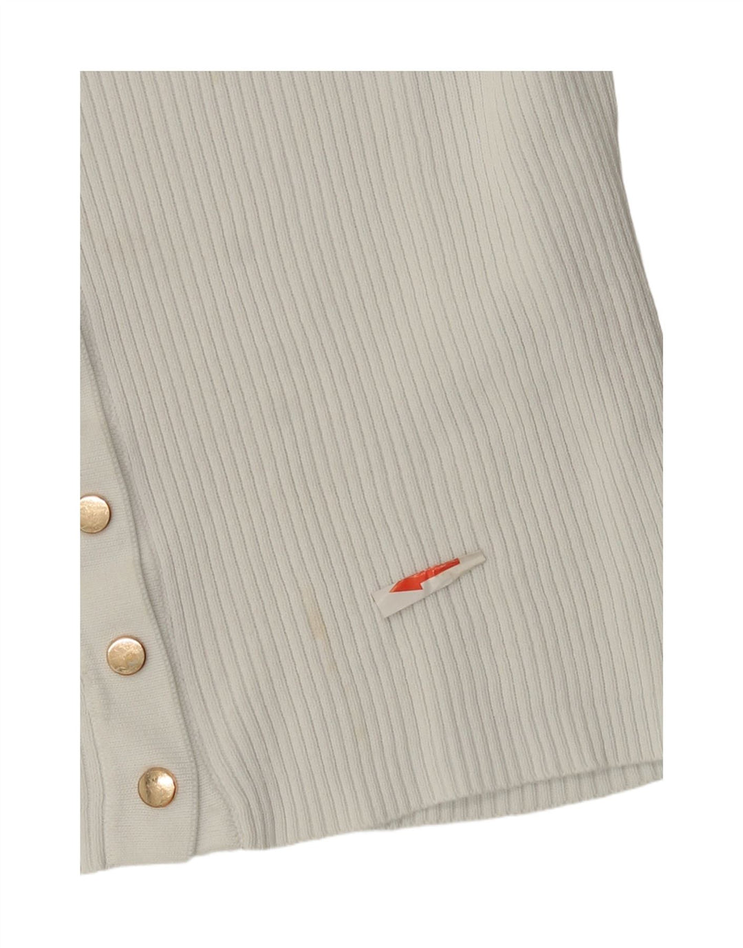 Zara Femme Crop Cardigan Top UK 10 Petit Blanc Polyamide