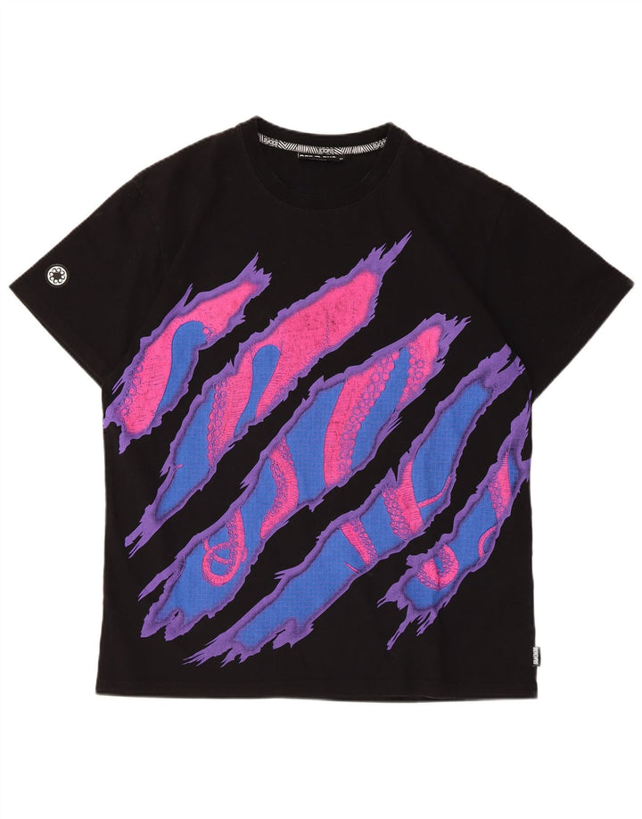 Octopus T-Shirt Graphique Homme Noir Moyen