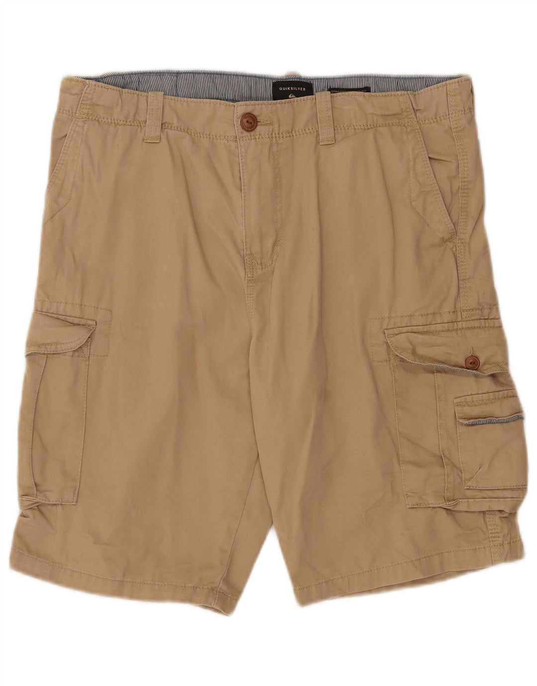 QUIKSILVER Short Cargo Homme W34 Large Beige Coton