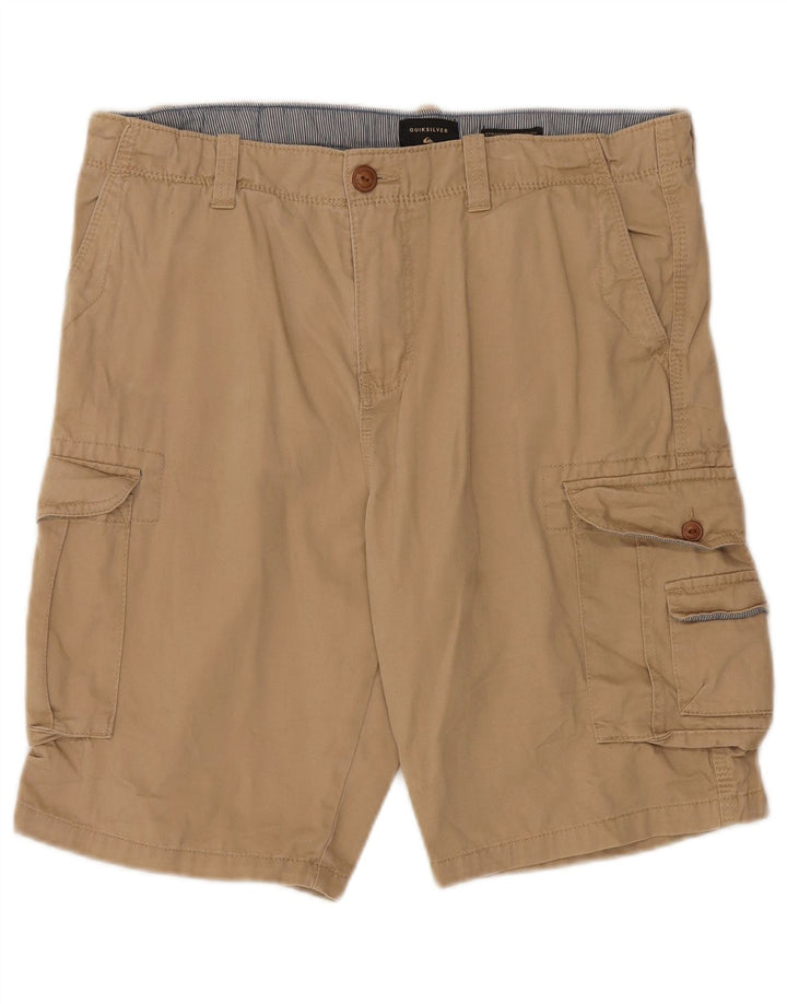 QUIKSILVER Short Cargo Homme W34 Large Beige Coton