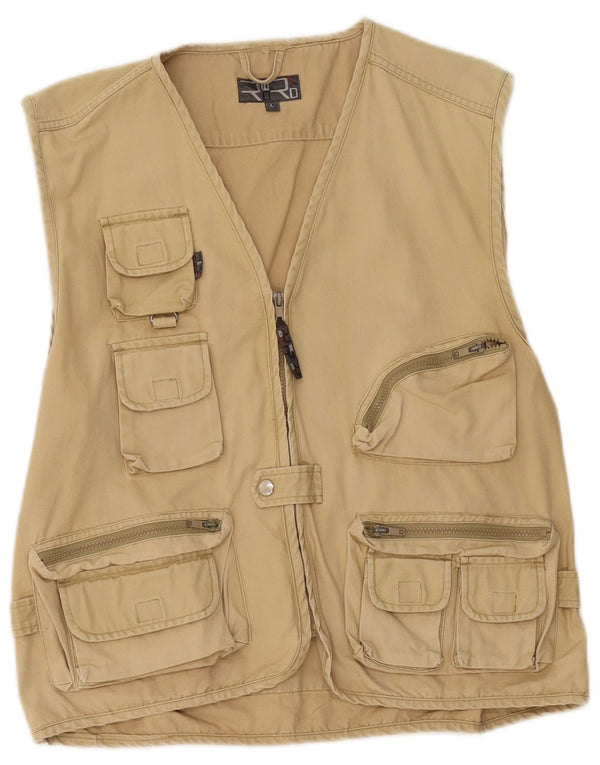 veste utilitaire homme vintage UK 40 Grand coton beige