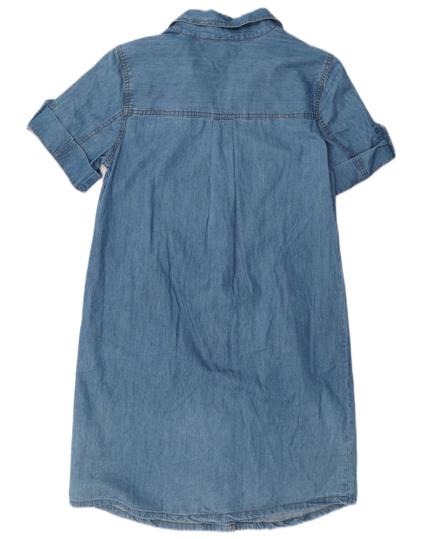 Lipsy Robe en jean pour femme UK 10 Petit Bleu Coton