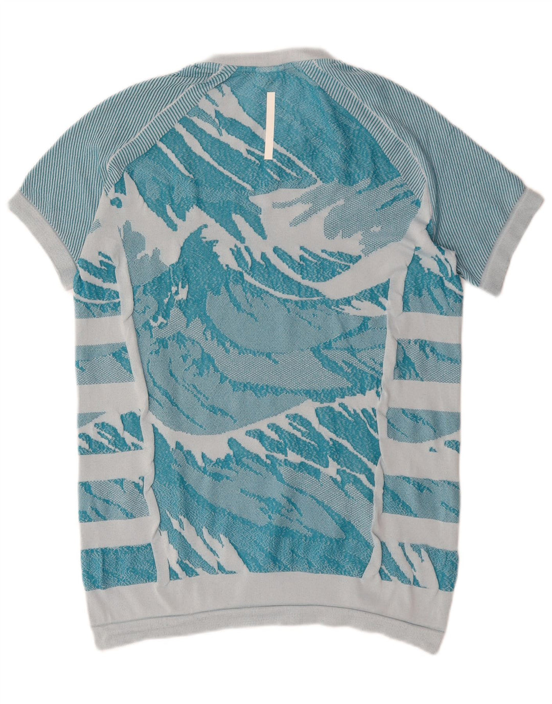 Adidas T-shirt à motif abstrait pour homme Bleu moyen Polyester