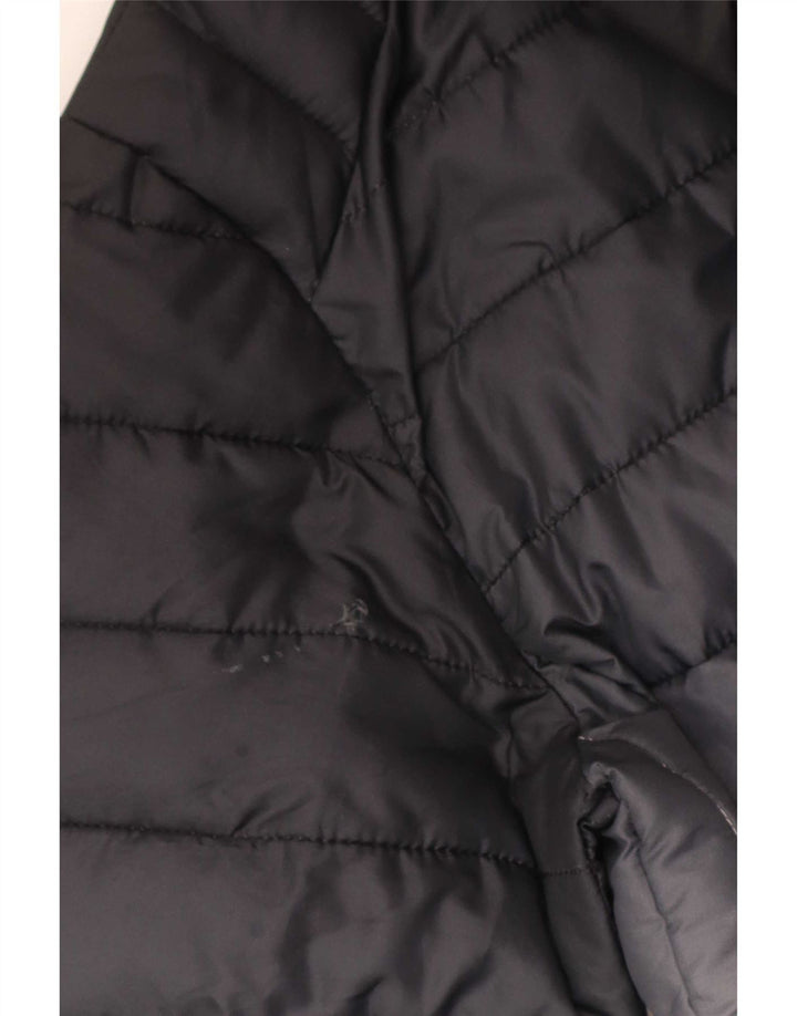 Ellesse Veste matelassée à capuche pour femme UK 14 Medium Navy Blue Colourblock