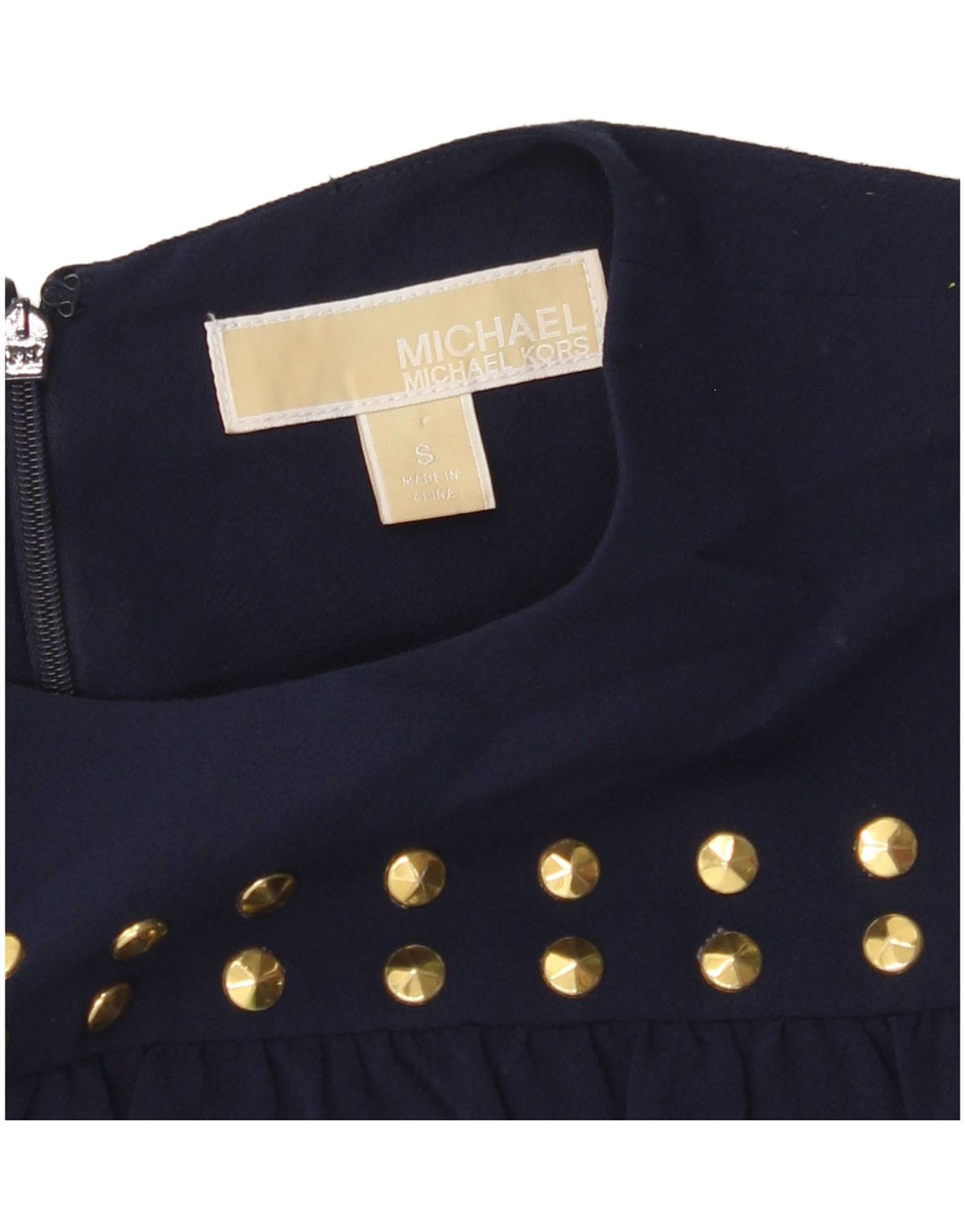MICHAEL KORS Robe trapèze sans manches pour femme UK 10 Small Bleu marine