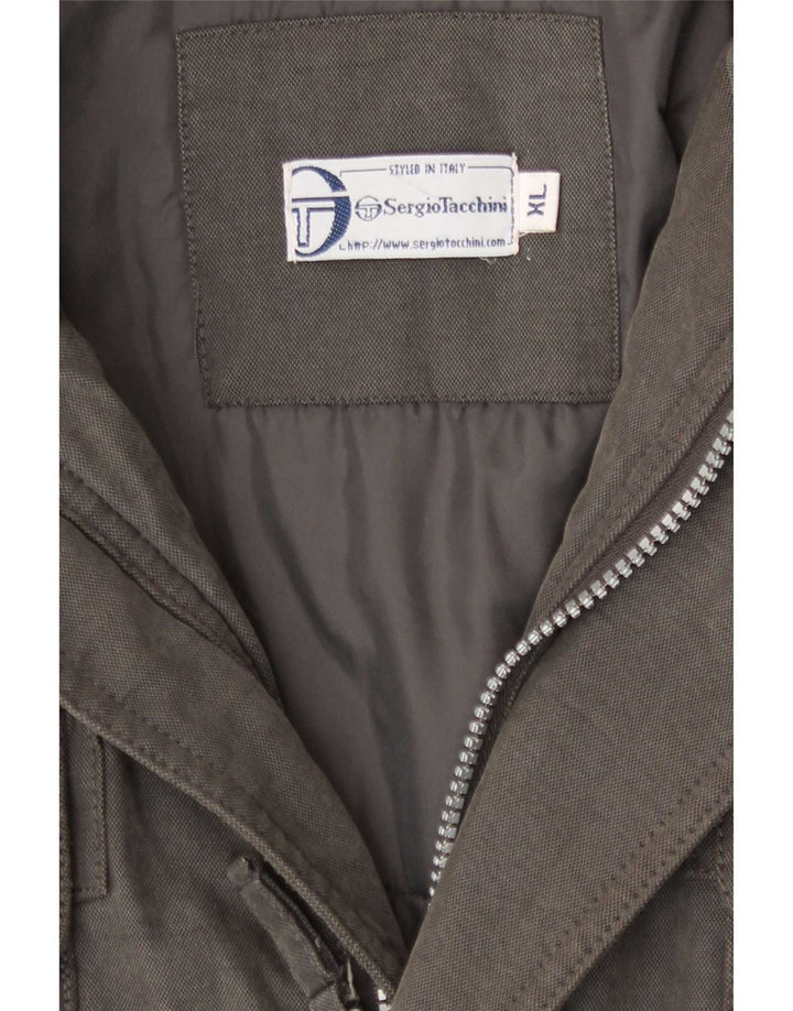 Sergio Tacchini Veste matelassée à capuche pour homme UK 42 XL Gris
