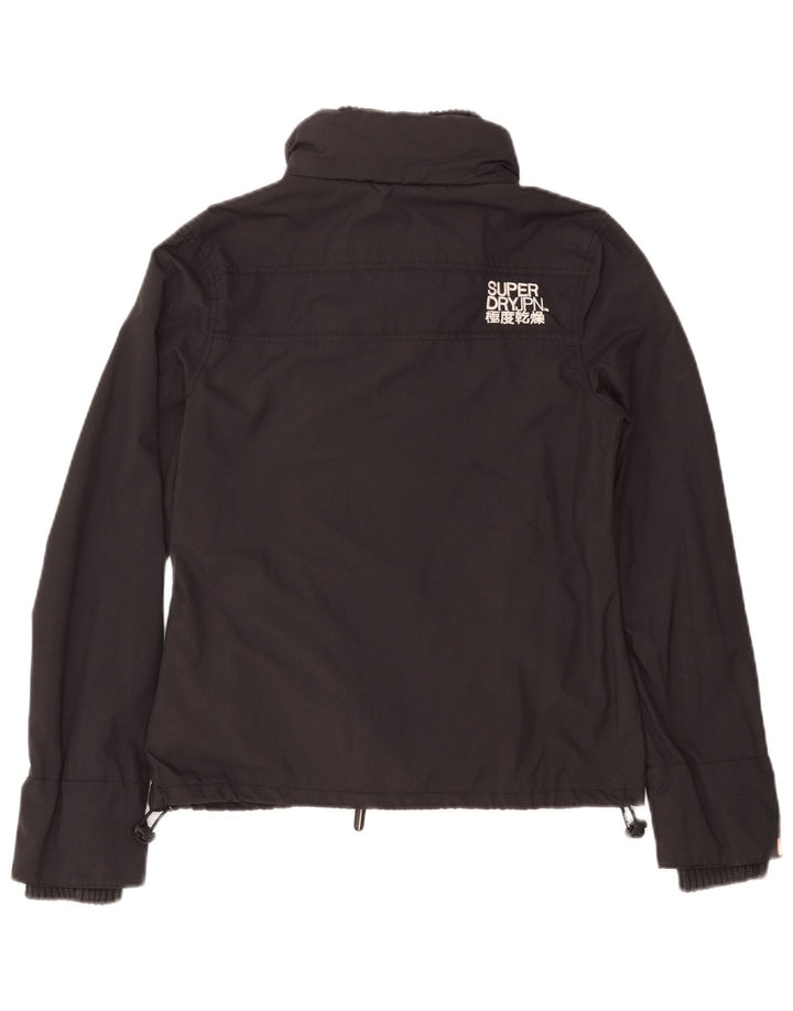 Superdry Veste de Pluie Femme UK 14 Nylon Gris Moyen