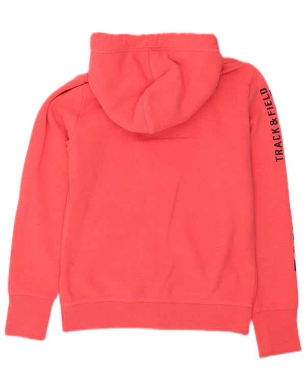 Superdry Pull à capuche zippé graphique pour femme UK 12 Rose moyen Sports