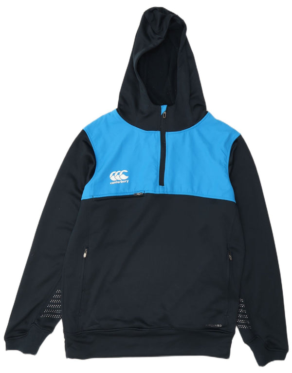 Canterbury Pull à Capuche Zippé Homme Bleu Marine Colorblock