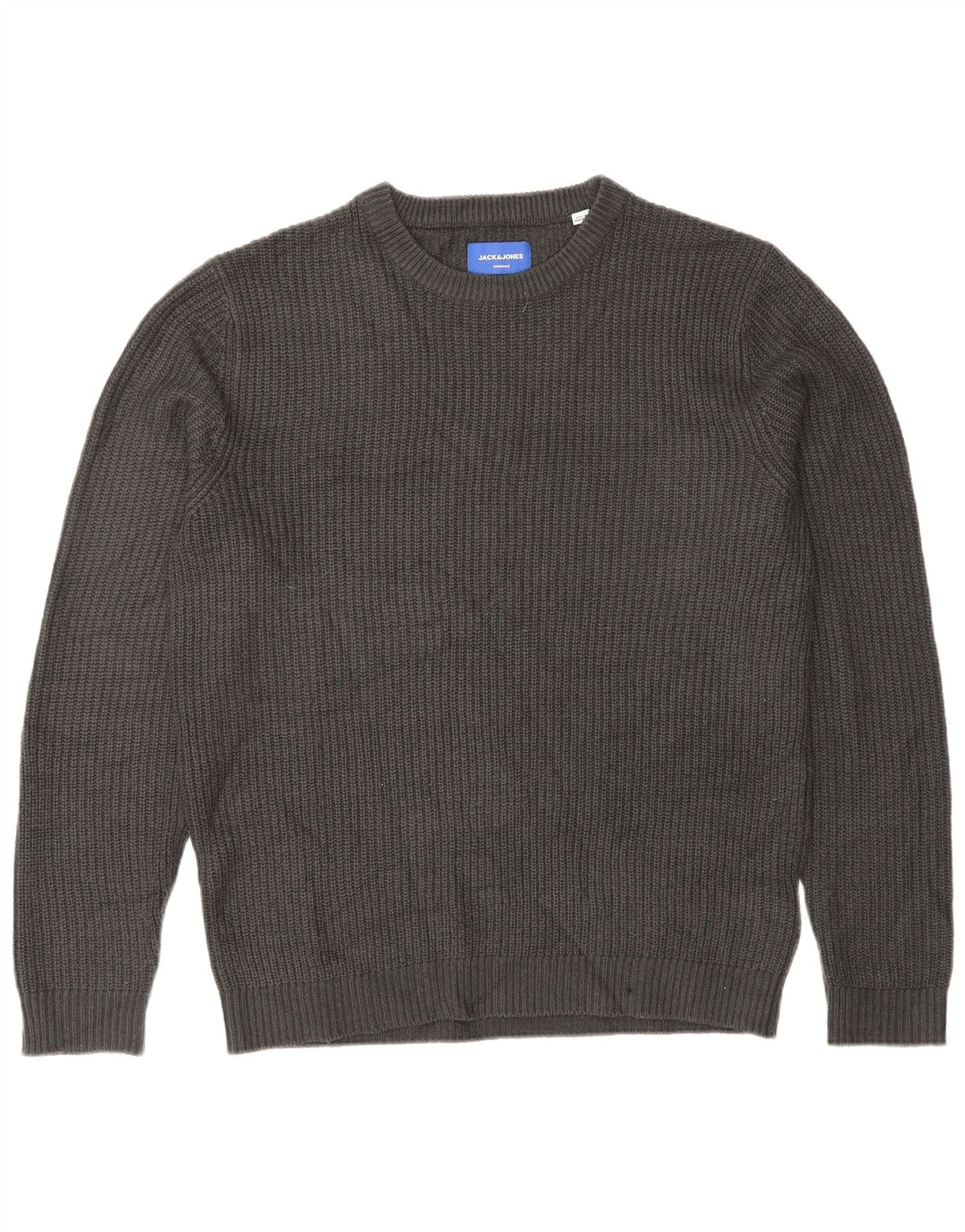 Jack & Jones Pull à col rond pour homme, grand, gris, acrylique