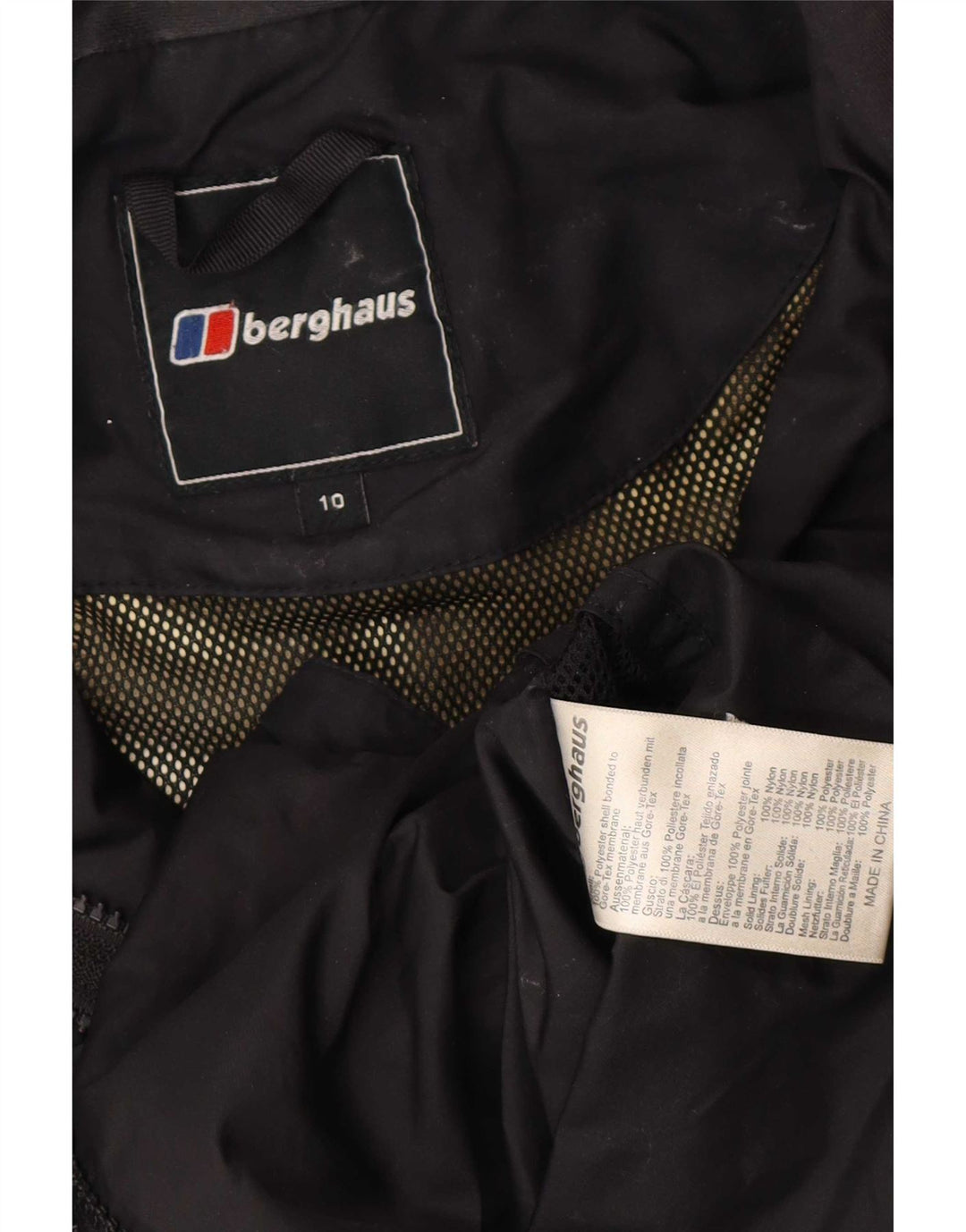 Berghaus Veste de pluie surdimensionnée à capuche pour femme UK 10 Small Noir Polyester