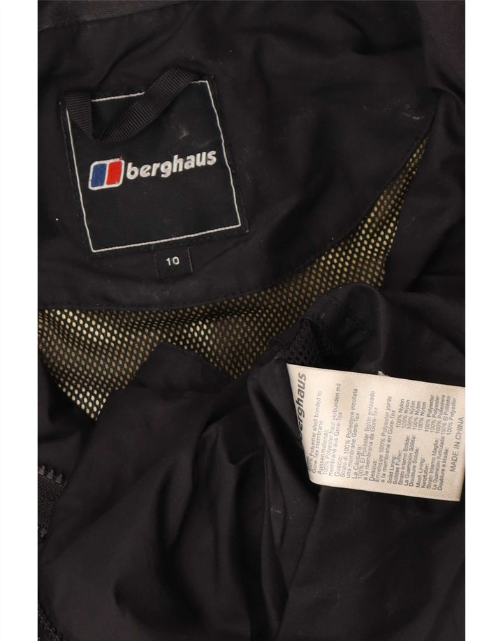 Berghaus Veste de pluie surdimensionnée à capuche pour femme UK 10 Small Noir Polyester