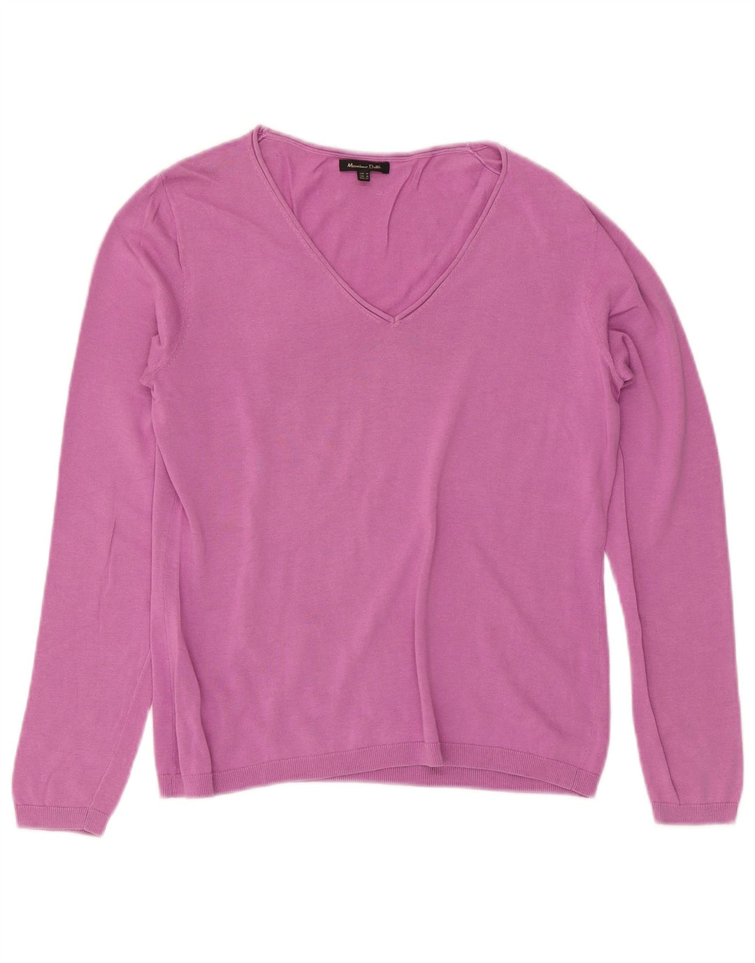 Massimo Dutti Pull col V pour femme UK 14 Rose moyen