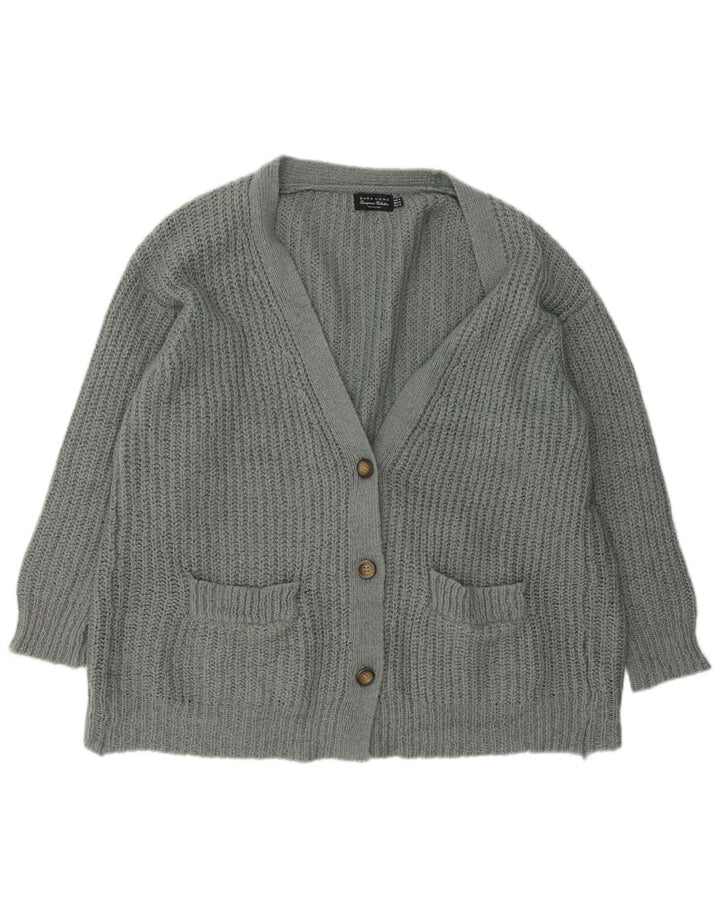 Zara Cardigan surdimensionné pour femme UK 14 Gris moyen