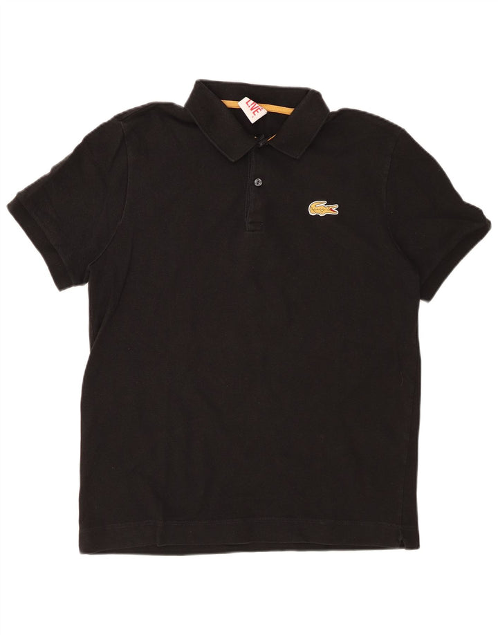 LACOSTE Polo Homme Taille 5 Grand Coton Noir