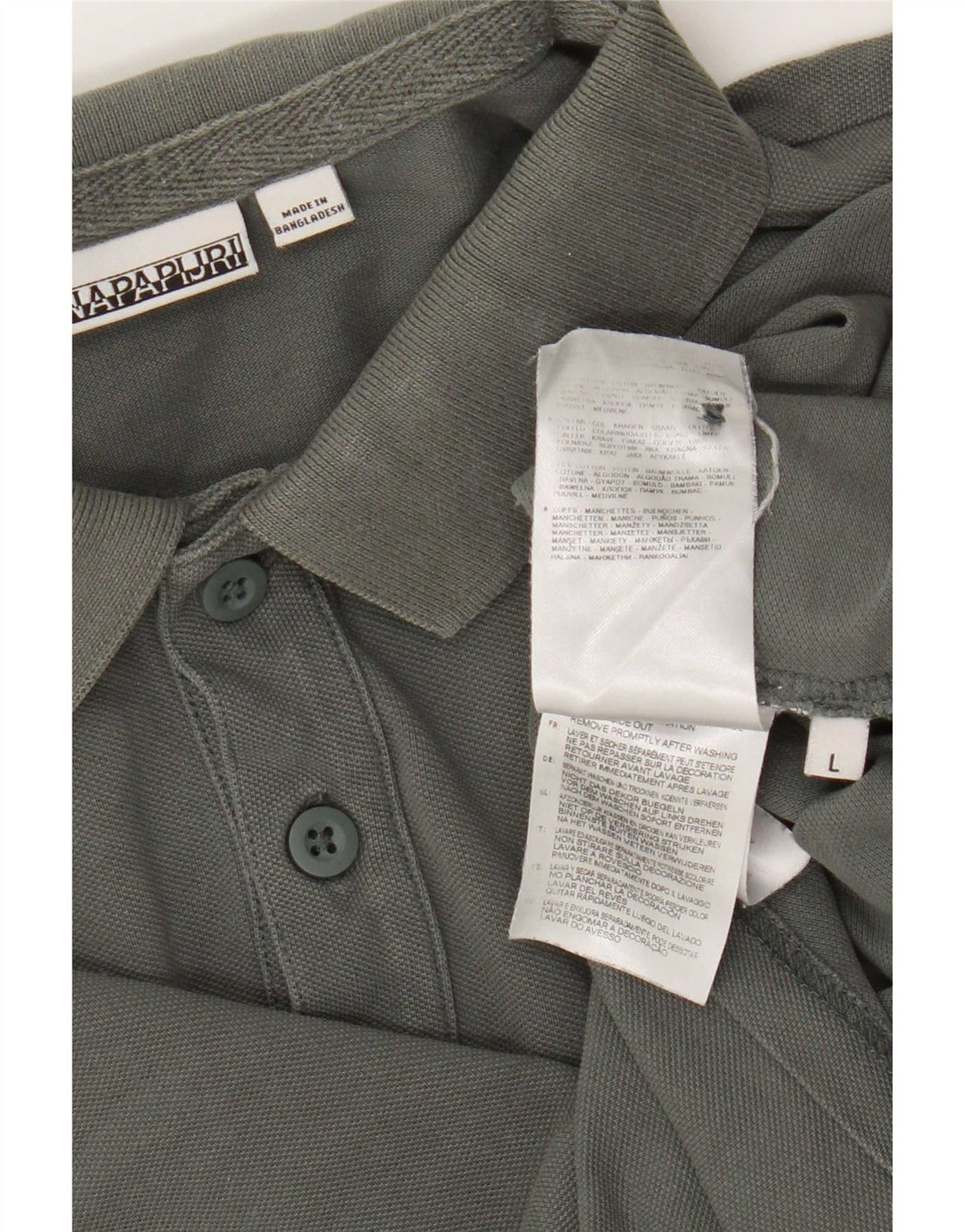 Napapijri Polo Homme Large Gris Coton