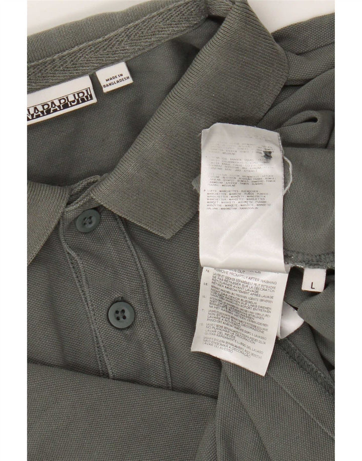 Napapijri Polo Homme Large Gris Coton