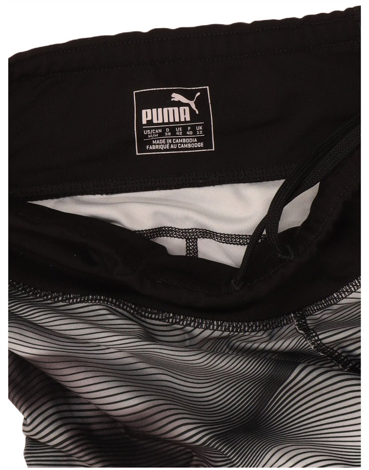 Puma Leggings pour femme UK 42 Medium Noir Rayé