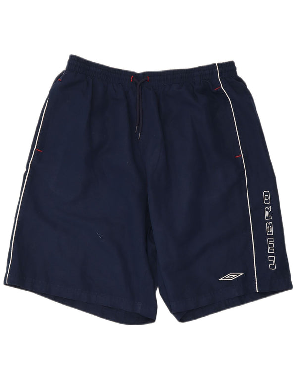 Umbro Short de sport graphique pour homme 2XL Bleu marine Polyester