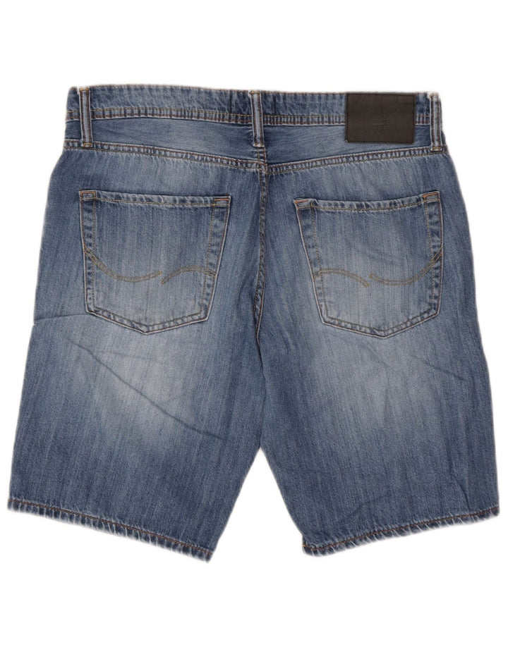 Jack & Jones Short en Jean Coupe Regular Homme Small W30 Bleu