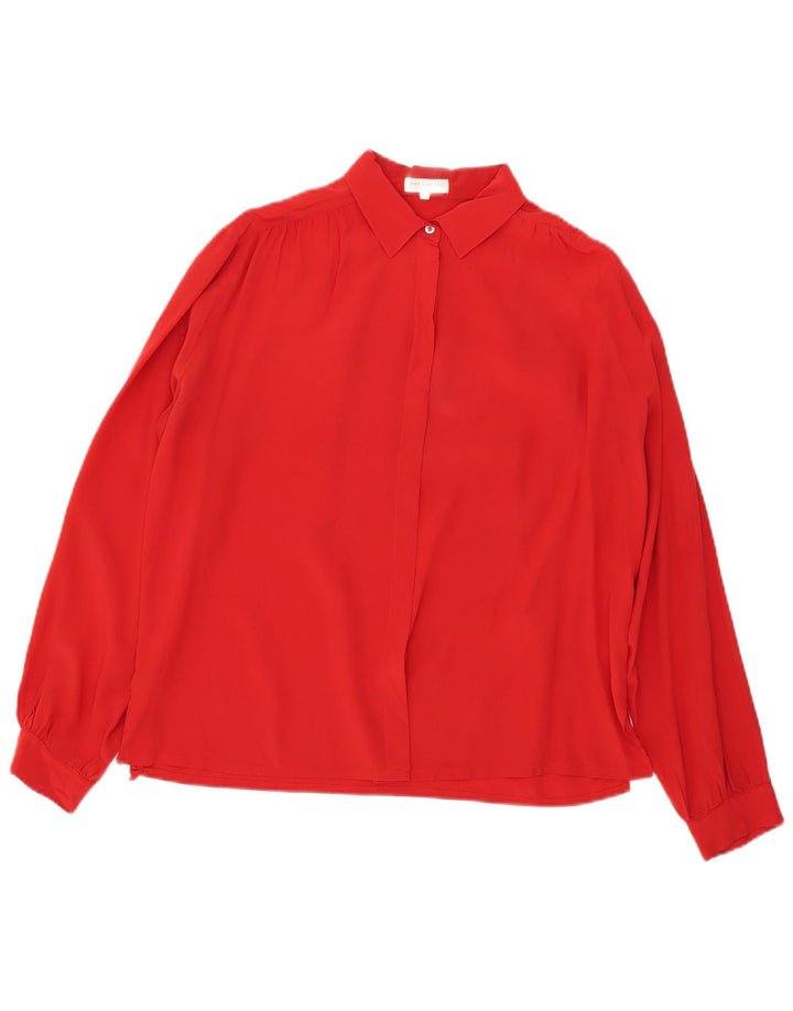 VINTAGE Chemisier Femme IT 44 Rouge Moyen