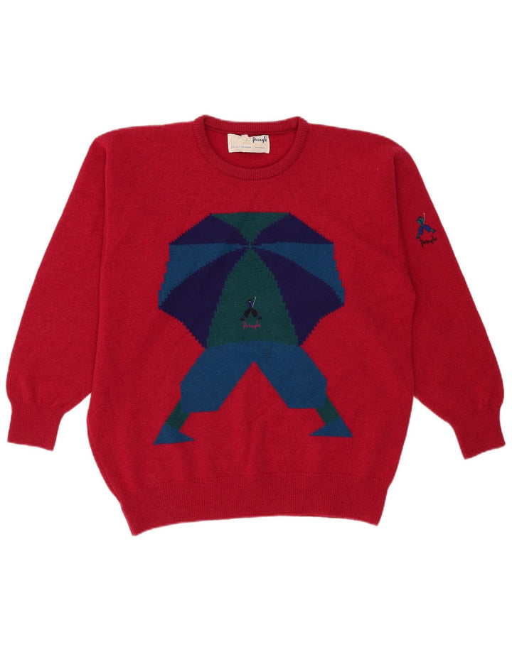 Pringle Pull Col Ras-du-Cou Collection Nick Faldo Homme Rouge Moyen