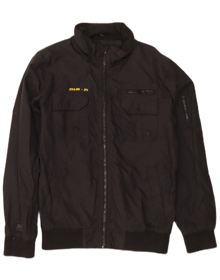 Jack & Jones Veste Bomber Homme UK 38 Medium Noir Nylon