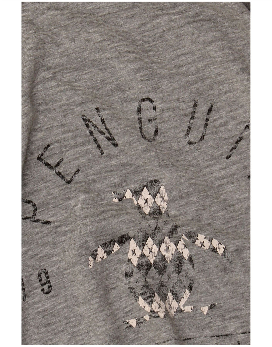 Penguin T-Shirt Graphique Homme Grand Gris Coton