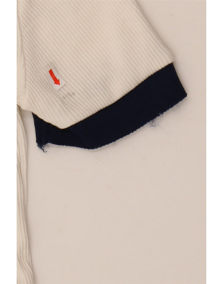 Zara Womens T-Shirt Top UK 12 Medium Blanc Colorblock Polyester