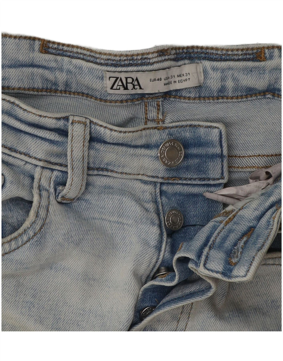 Zara Jean skinny vieilli pour homme EU 40 Medium W31 L29 Bleu