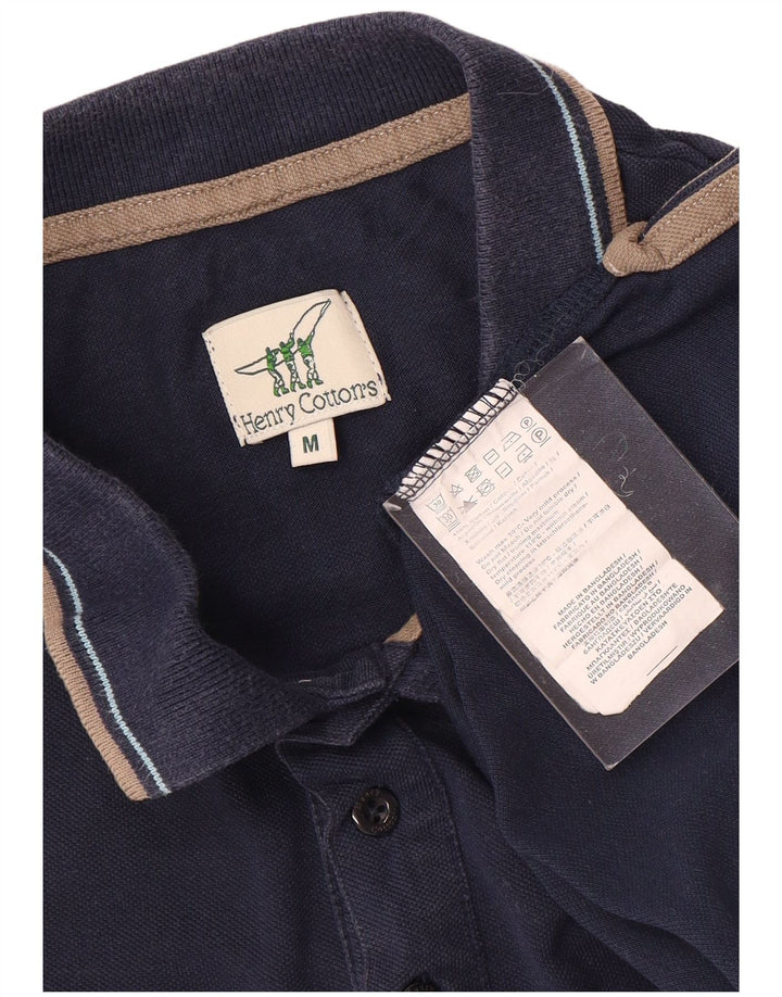 Henry Cottons Polo Homme Bleu Marine Moyen Coton
