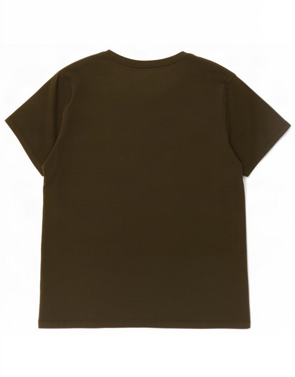 Hugo Boss Homme T-Shirt Graphique Top XL Kaki Coton