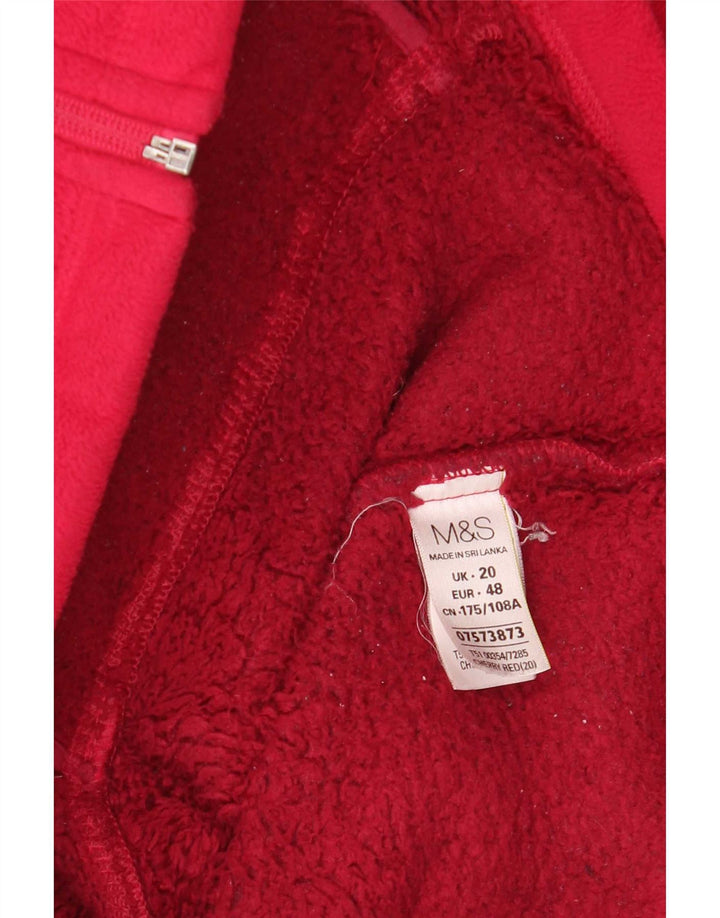 Marks & Spencer Veste polaire pour femme UK 20 2XL Rouge Polyester