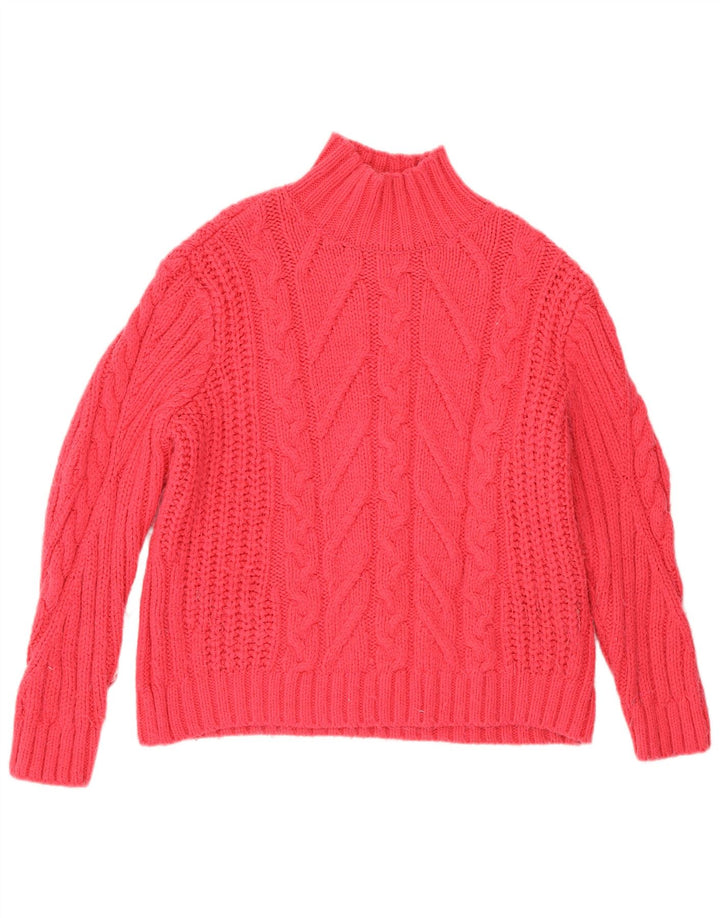 Marks & Spencer Pull col roulé pour femme Rose moyen UK 12