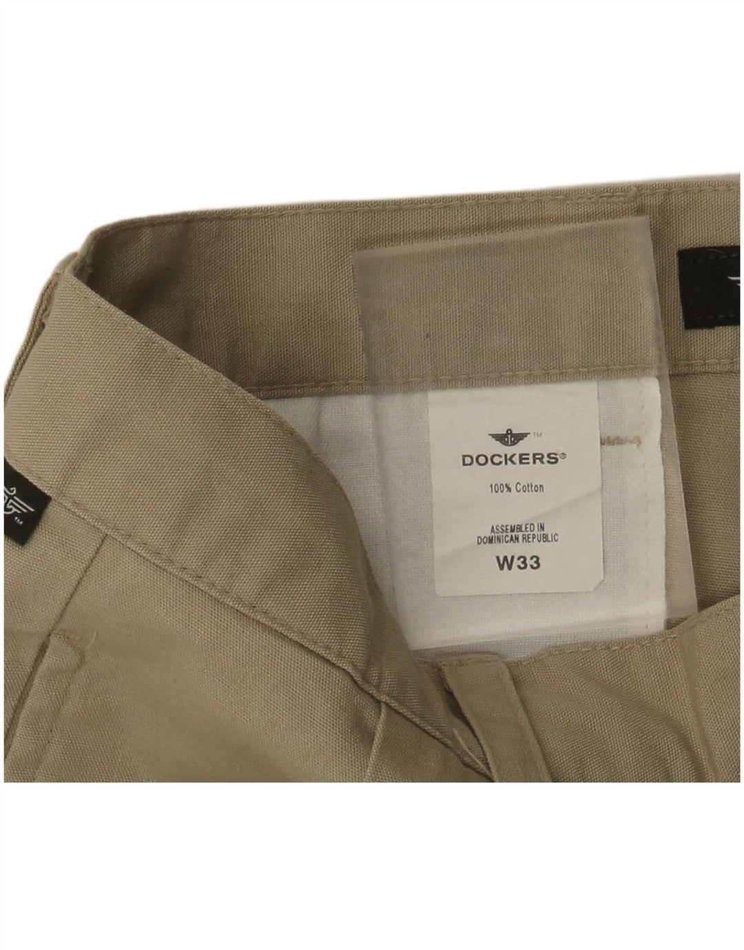 DOCKERS Short Chino Pegged Homme W33 Coton Beige Moyen