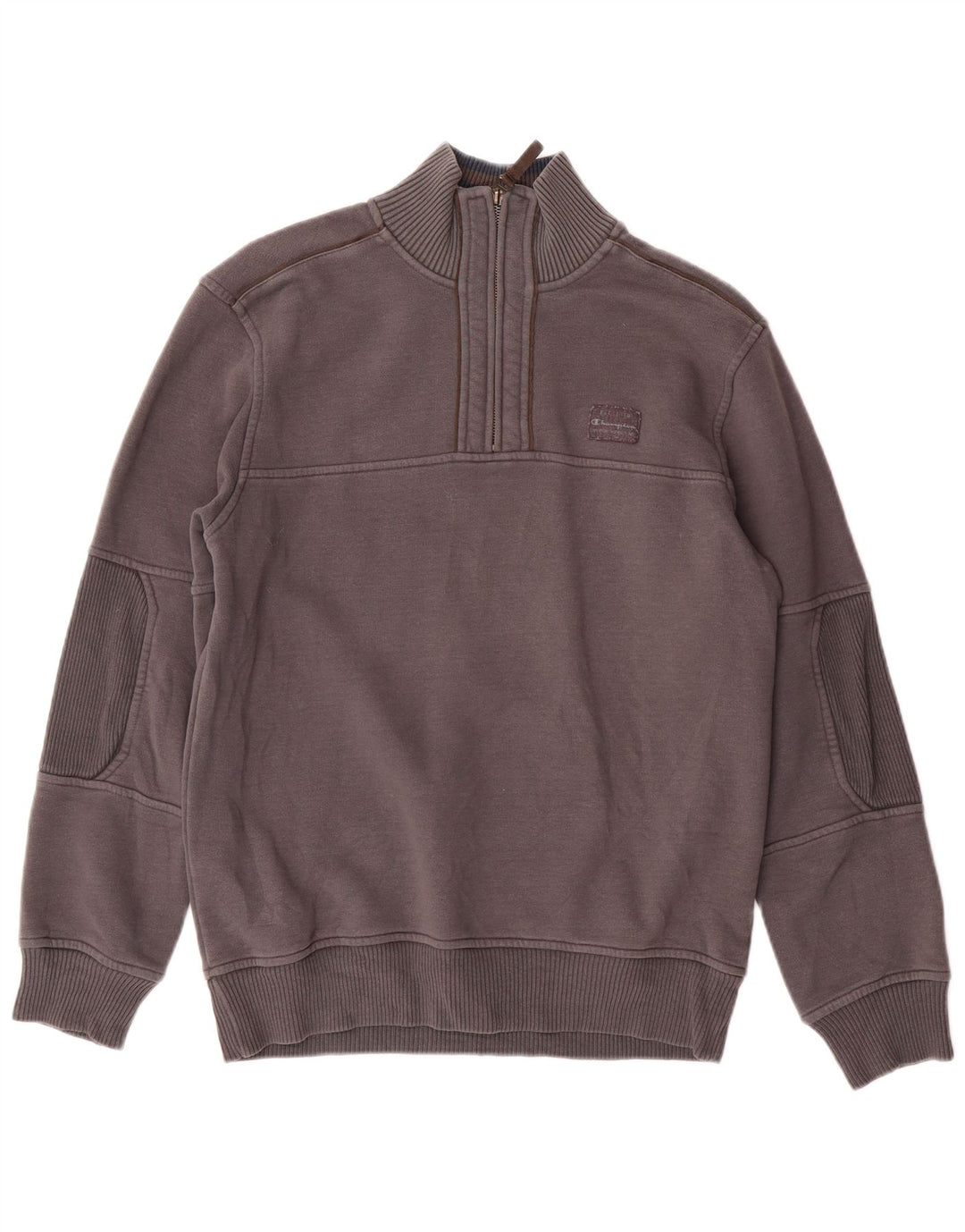 Champion Sweat-Shirt Col Zippé Homme Gris Moyen Coton