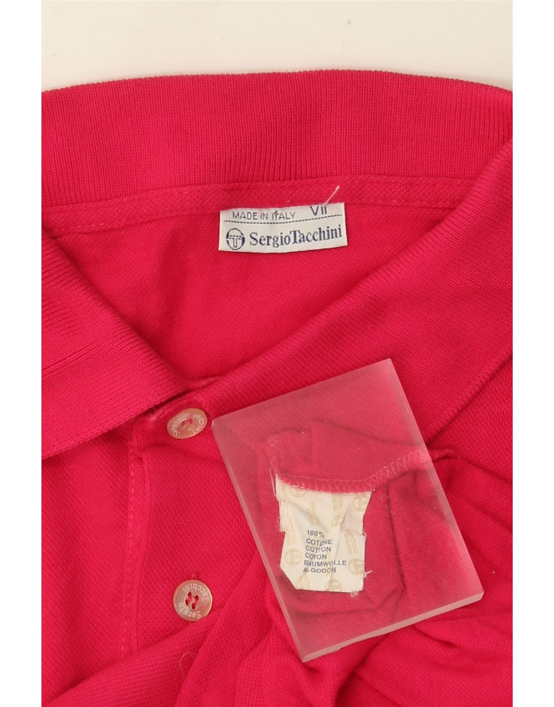 Sergio Tacchini Polo Homme Grand Rose Coton