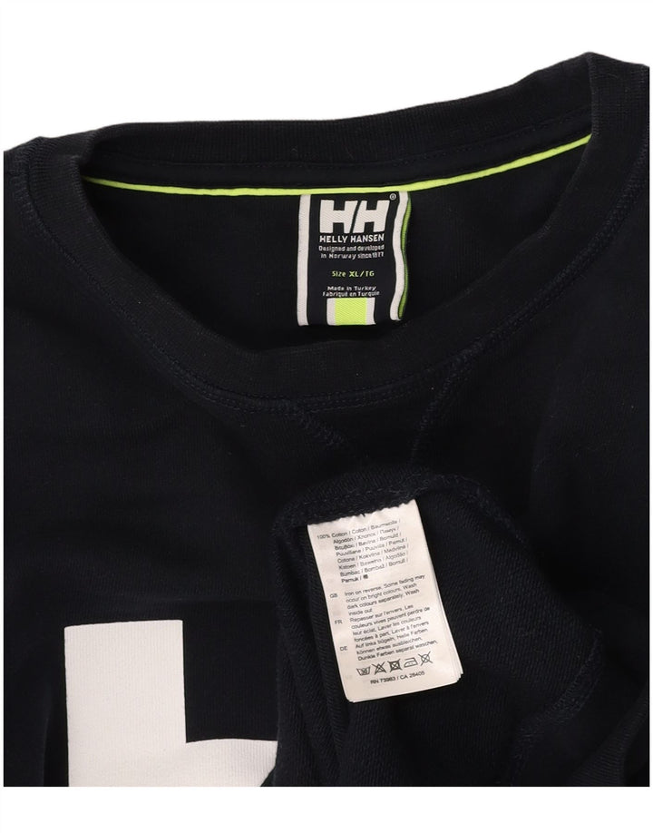 HELLY HANSEN Sweat-Shirt Graphique Homme XL Bleu Marine Coton