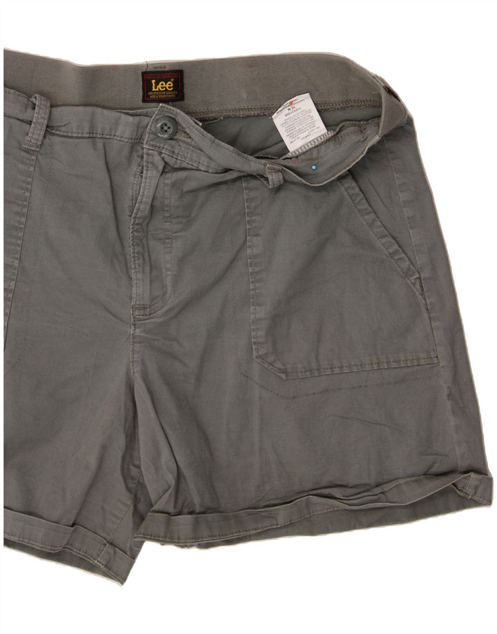 LEE Womens Chino Shorts US 16 2XL W36 Grey Cotton Vintage Lee and Second-Hand Lee from Messina Hembry 