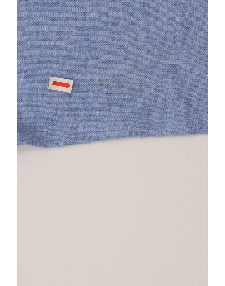 WHITE STUFF Pull cardigan pour femme UK 10 Petit coton moucheté bleu