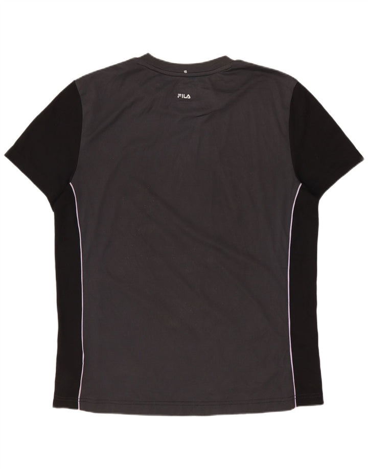 FILA T-Shirt Homme Top IT 48 Gris Moyen Colorblock Polyester