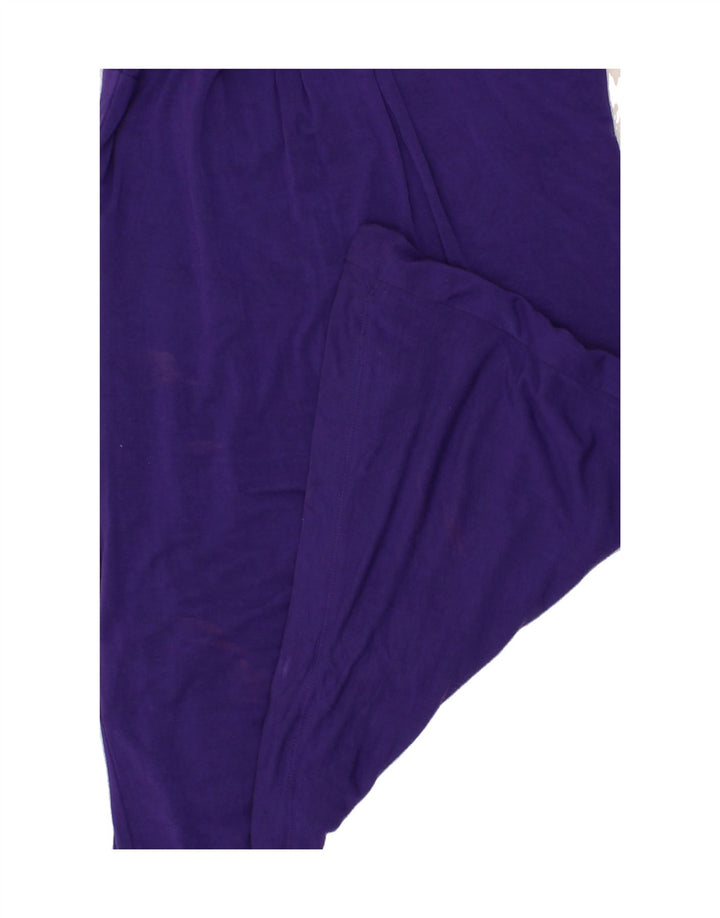 ARMANI JEANS Womens Long Sleeve Basic Dress UK 12 Medium Purple Viscose Vintage Armani Jeans and Second-Hand Armani Jeans from Messina Hembry 