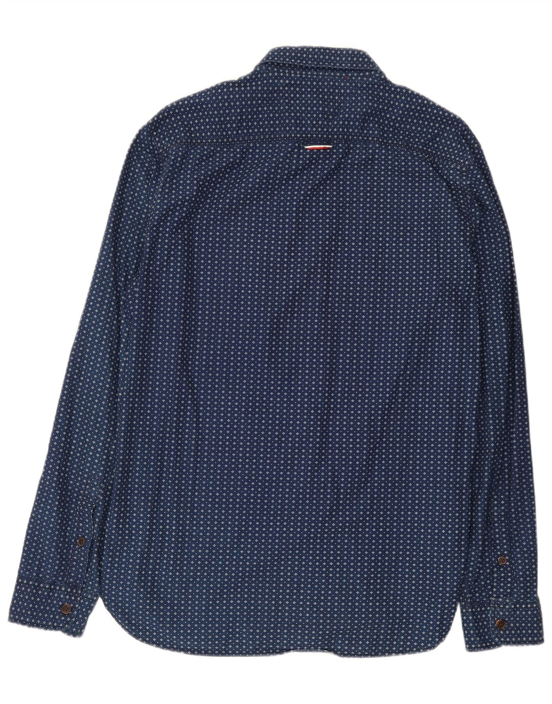 Tommy Hilfiger Chemise à motif abstrait pour homme en coton bleu marine Large