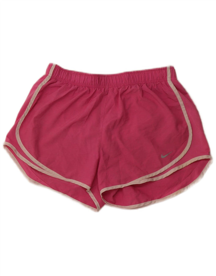 NIKE Short de sport Dri Fit pour femme UK 12 Rose moyen Polyester