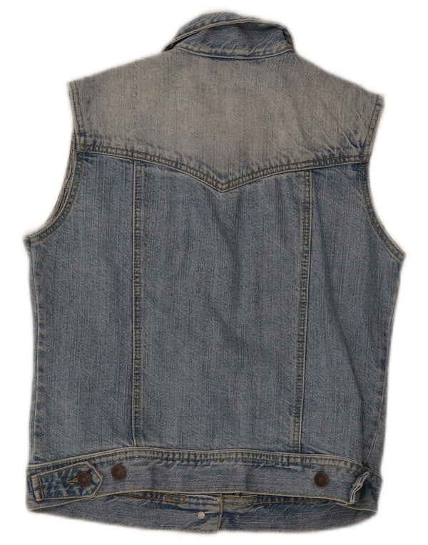 Gilet en jean vintage filles 13-14 ans coton bleu