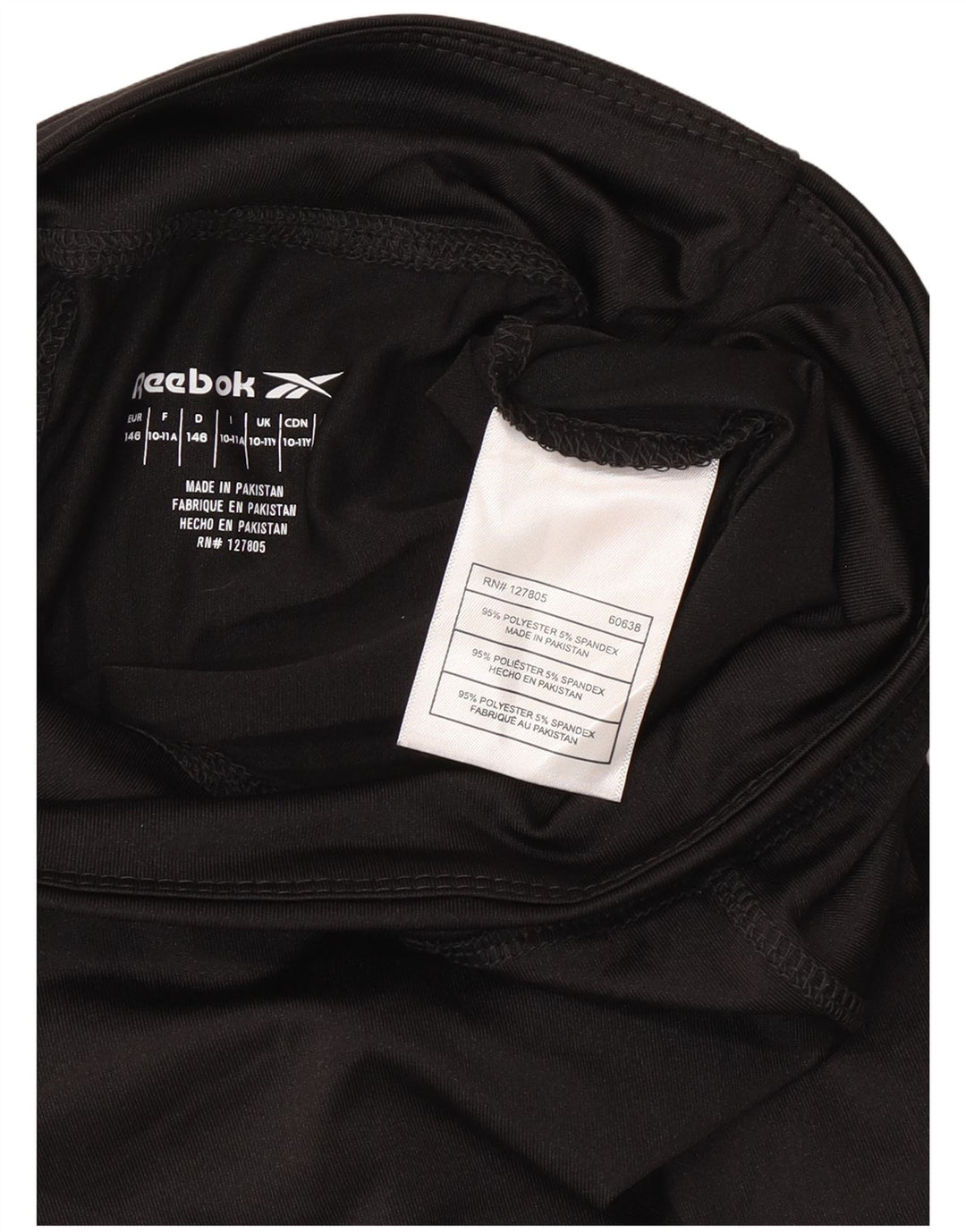 Reebok Legging Capri Graphic Fille 10-11 ans Noir Polyester