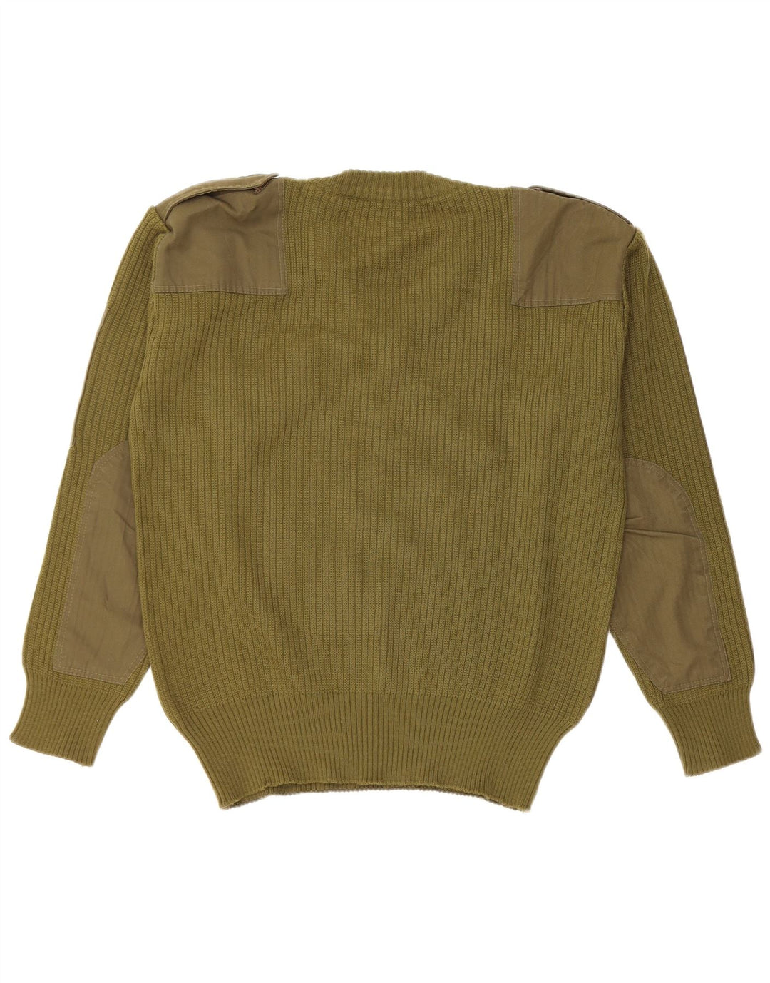 vintage Homme Militaire Col V Pull Pull Kaki Moyen