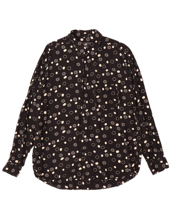 VINTAGE Chemise Homme XL Noir Floral